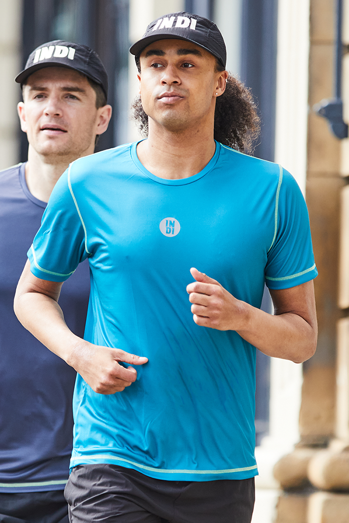 Pagoda Blue Men's Running T-shirt